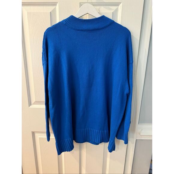Talbots Royal Blue Textured Mock Neck Sweater sz 2X EUC - Picture 5 of 7
